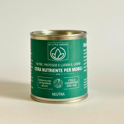 Neutral Nourishing Wax for Furniture Little Garden Kit