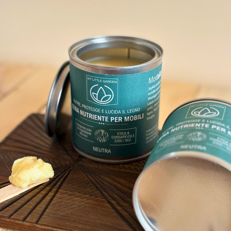 Neutral Nourishing Wax for Furniture Little Garden Kit