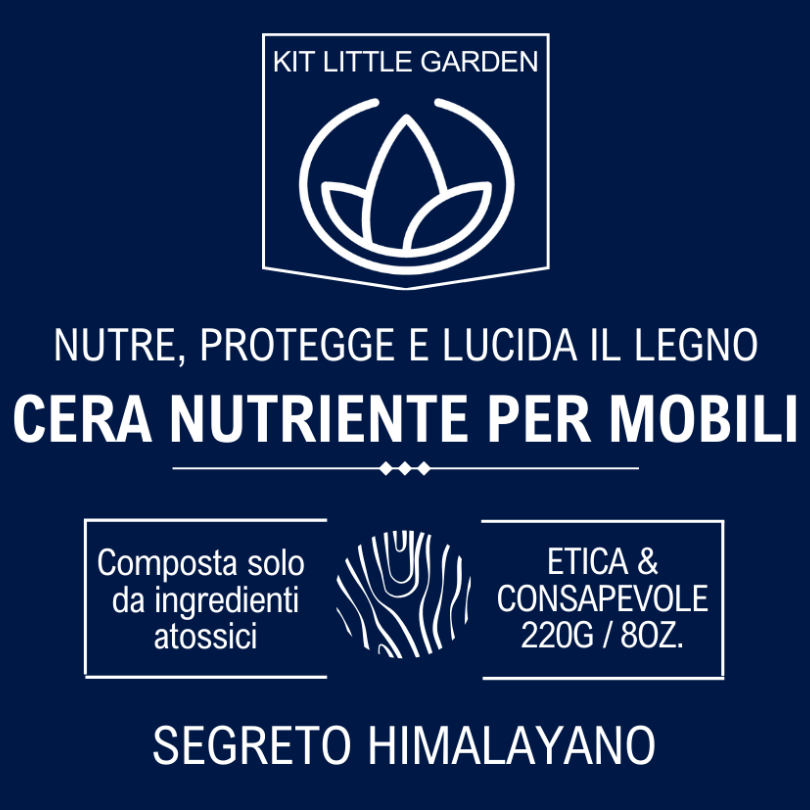Cera Segreto Himalayano Nutriente per mobili Kit Little Garden