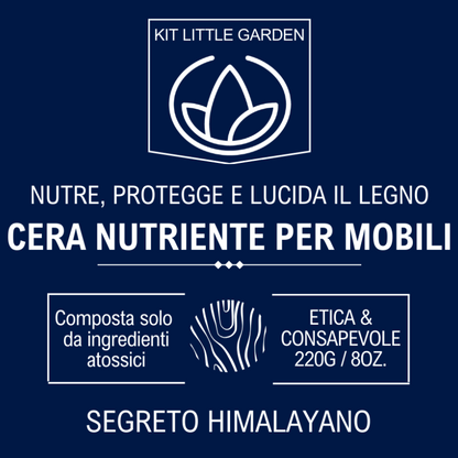 Cera Segreto Himalayano Nutriente per mobili Kit Little Garden
