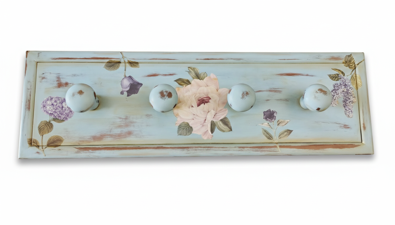 Shabby Floral Coat Hanger