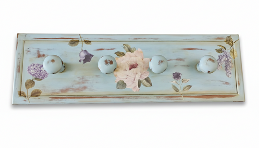 Shabby Floral Coat Hanger