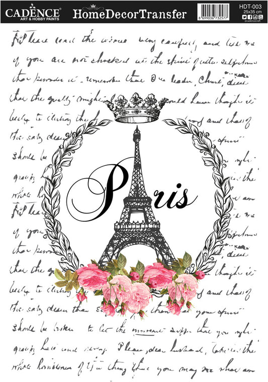 Cadence Home Deco Transfer 25x35 cm - Paris