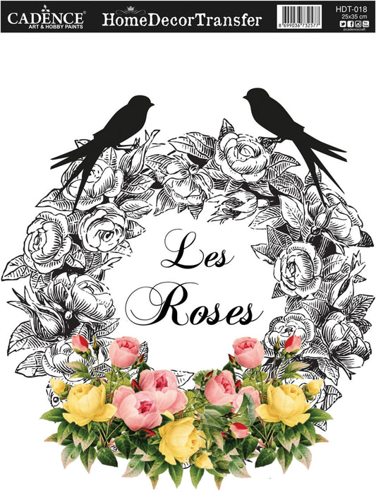 Cadence Home Deco Transfer 25x35 cm - Les Roses
