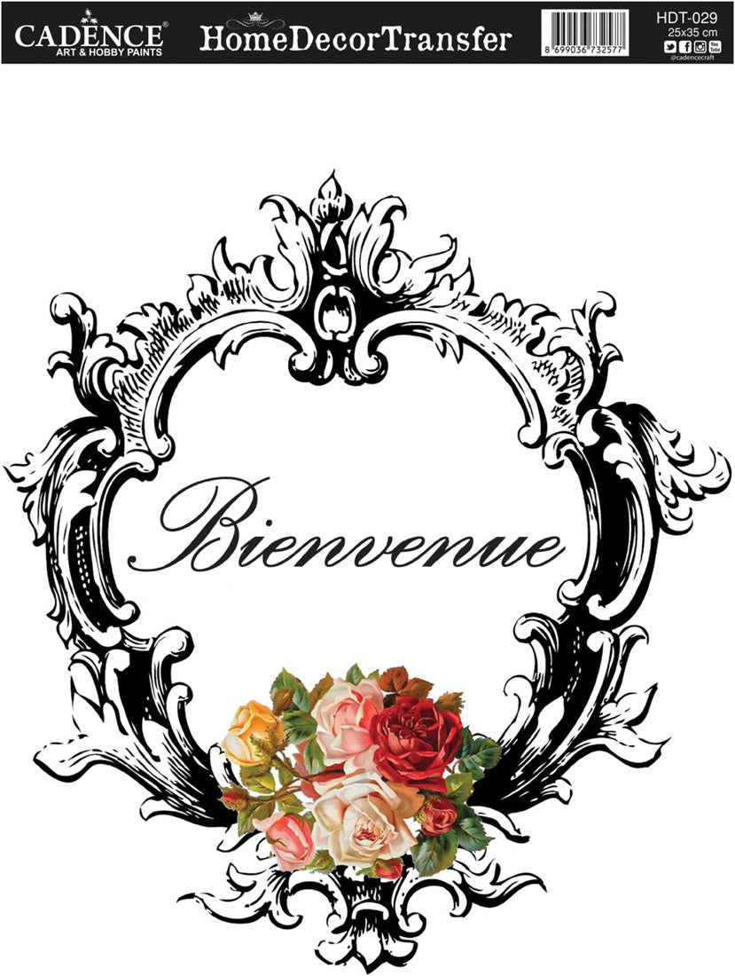 Cadence Home Deco Transfer 25x35 cm - Welcome