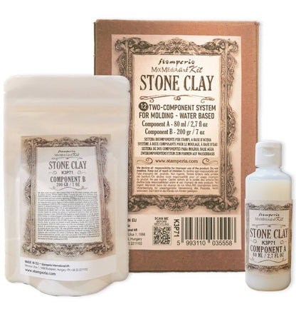 Stamperia - Stone Clay 80ml 200g - Kit Bicomponente per Stampi e Decorazioni