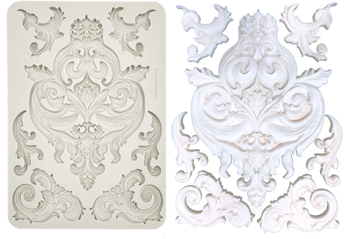 Stamperia - Stampo in silicone A4 - Fregio e angoli 29,7x21 cm