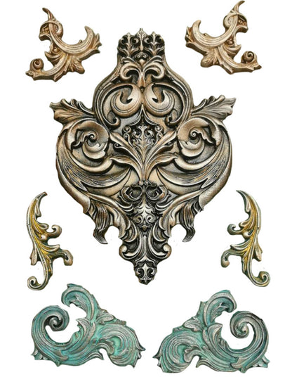 Stamperia - Stampo in silicone A4 - Fregio e angoli 29,7x21 cm