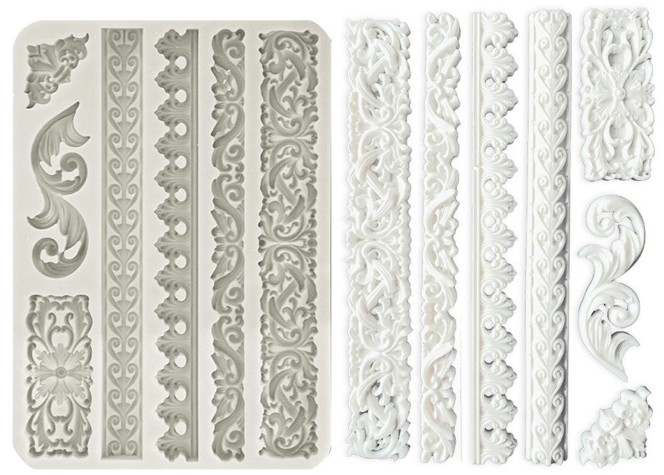 Stamperia - Stampo in silicone A5 Bordure e greche