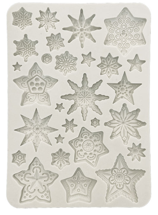 Stamperia - Stampo in silicone A5  Gear up for Christmas Stelle