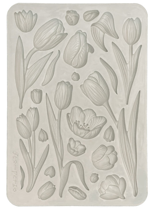 Stamperia - Stampo in silicone A5 Art of Traveling Tulipani