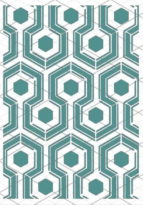 DT Stencil - M17 HEXAGON TEXTURE
