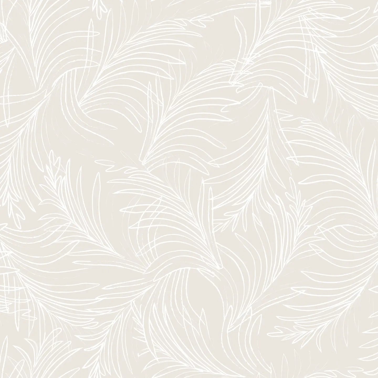 Wallpaper Frosty Fronds Beige (53x100 cm)