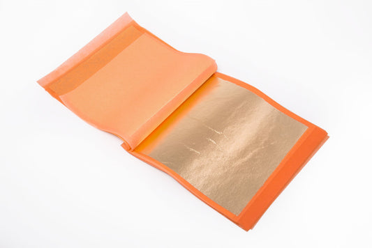 Foglia Oro Imitazione Decalco 14x14 cm Libretto 25 fogli