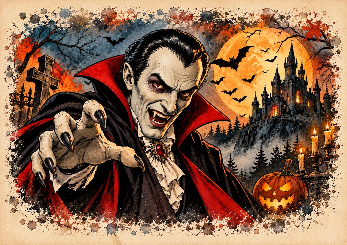 Carta di riso per decoupage Dracula MyRestyling per decorazione mobili