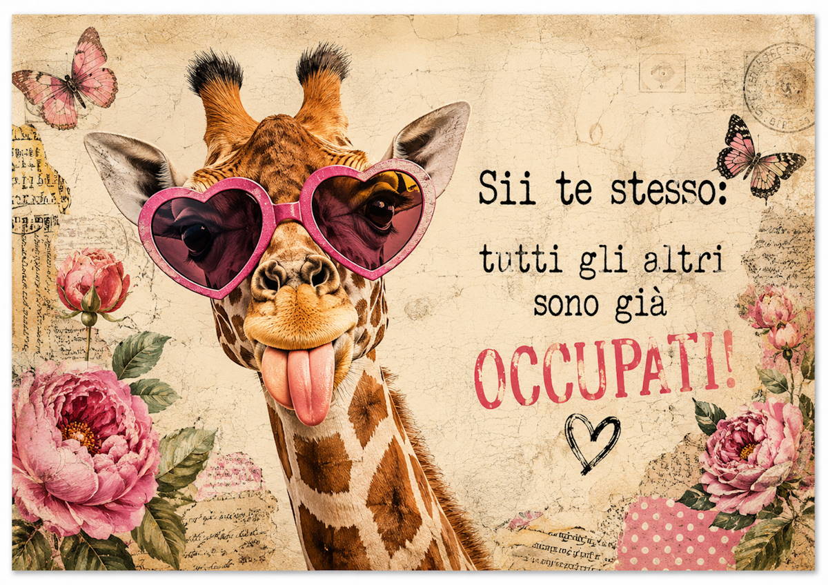 Carta di riso per decoupage Giraffa MyRestyling per decorazione mobili