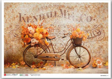 Paper Designs - Bicycle & Flowers