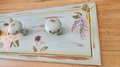 Shabby Floral Coat Hanger
