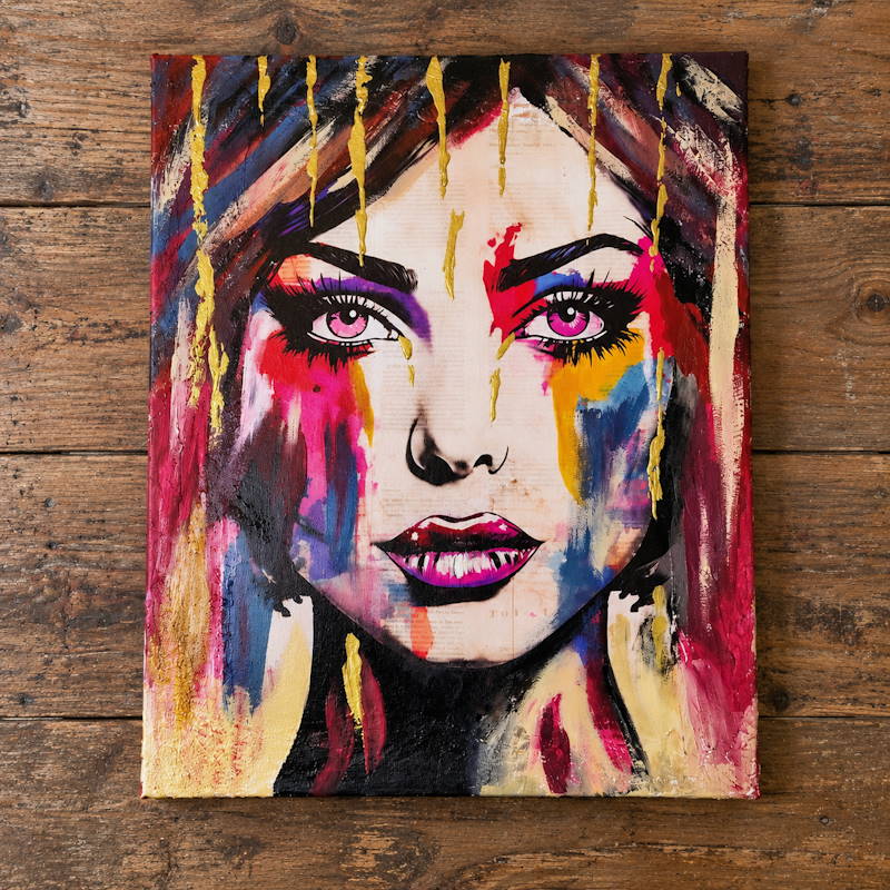 Gold Tears Canvas 40x50 cm