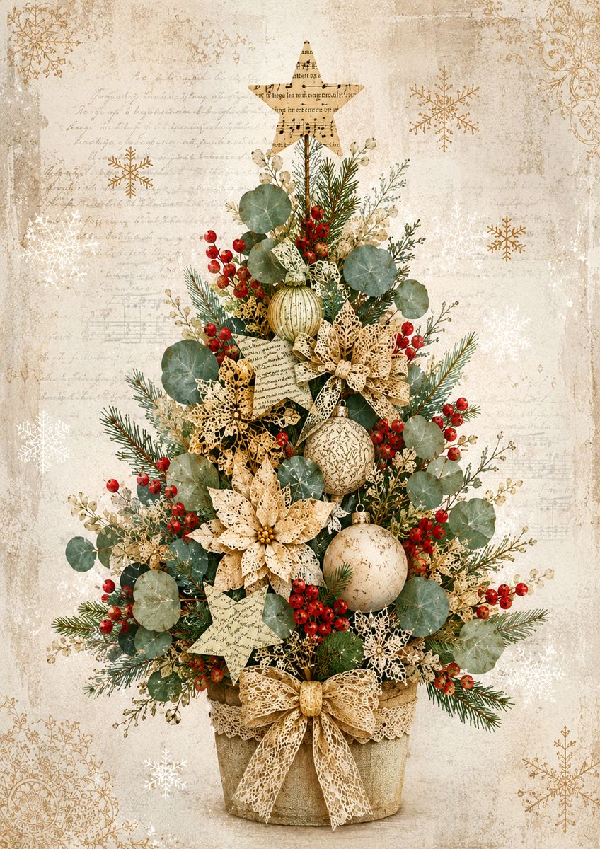 Decoupage MyRestyling - Vintage Sapin de Noël