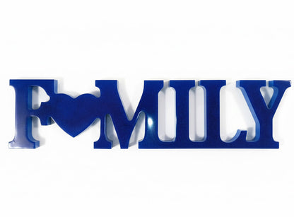 Family – Scritta Decorativa Artigianale in Resina