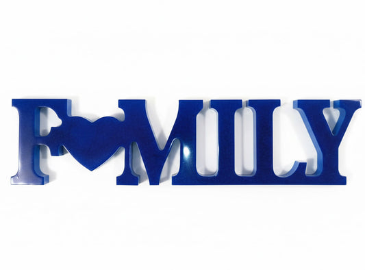 Family – Scritta Decorativa Artigianale in Resina