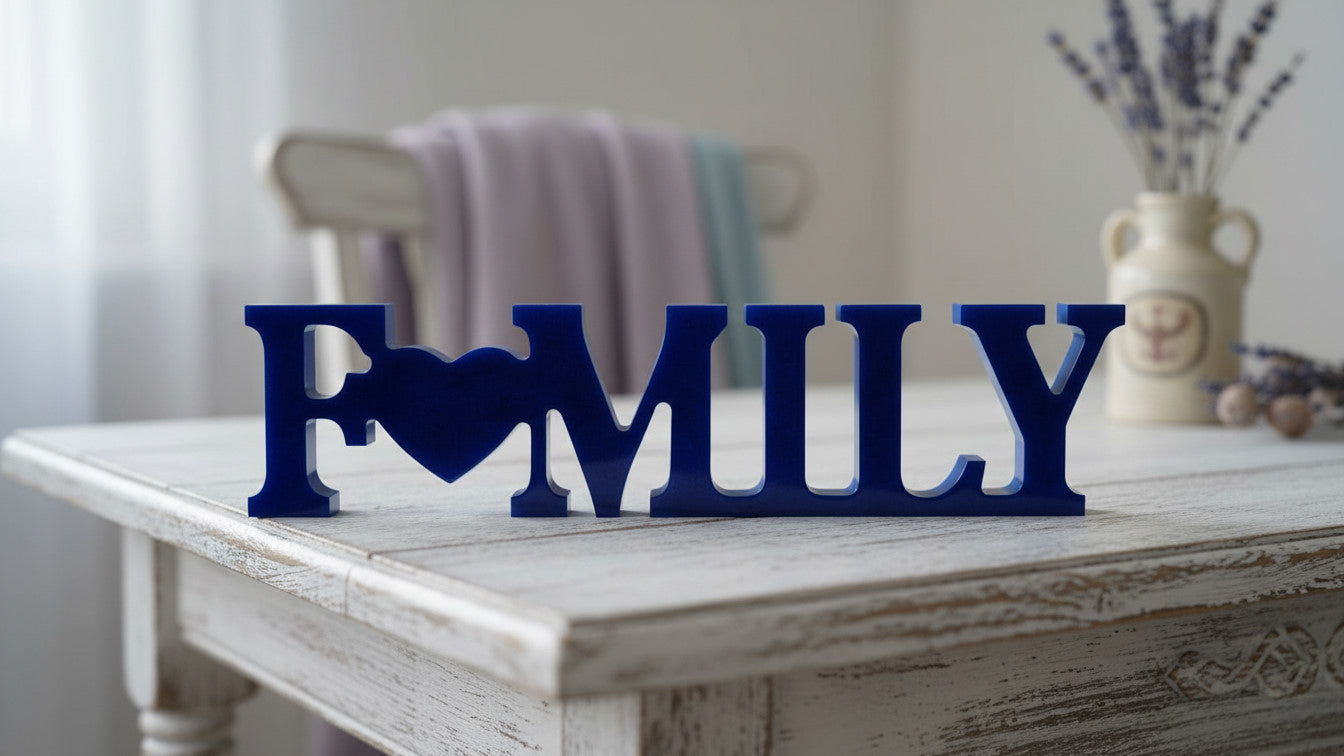 Family – Scritta Decorativa Artigianale in Resina