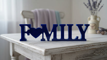 Family – Scritta Decorativa Artigianale in Resina