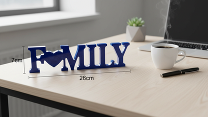 Family – Scritta Decorativa Artigianale in Resina