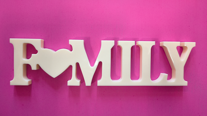 Family – Scritta Decorativa Artigianale in Resina