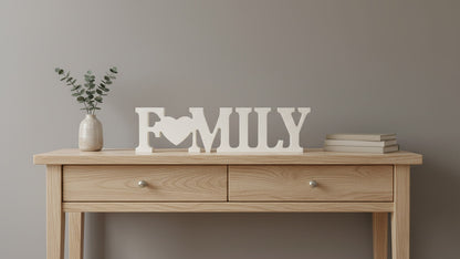 Family – Scritta Decorativa Artigianale in Resina