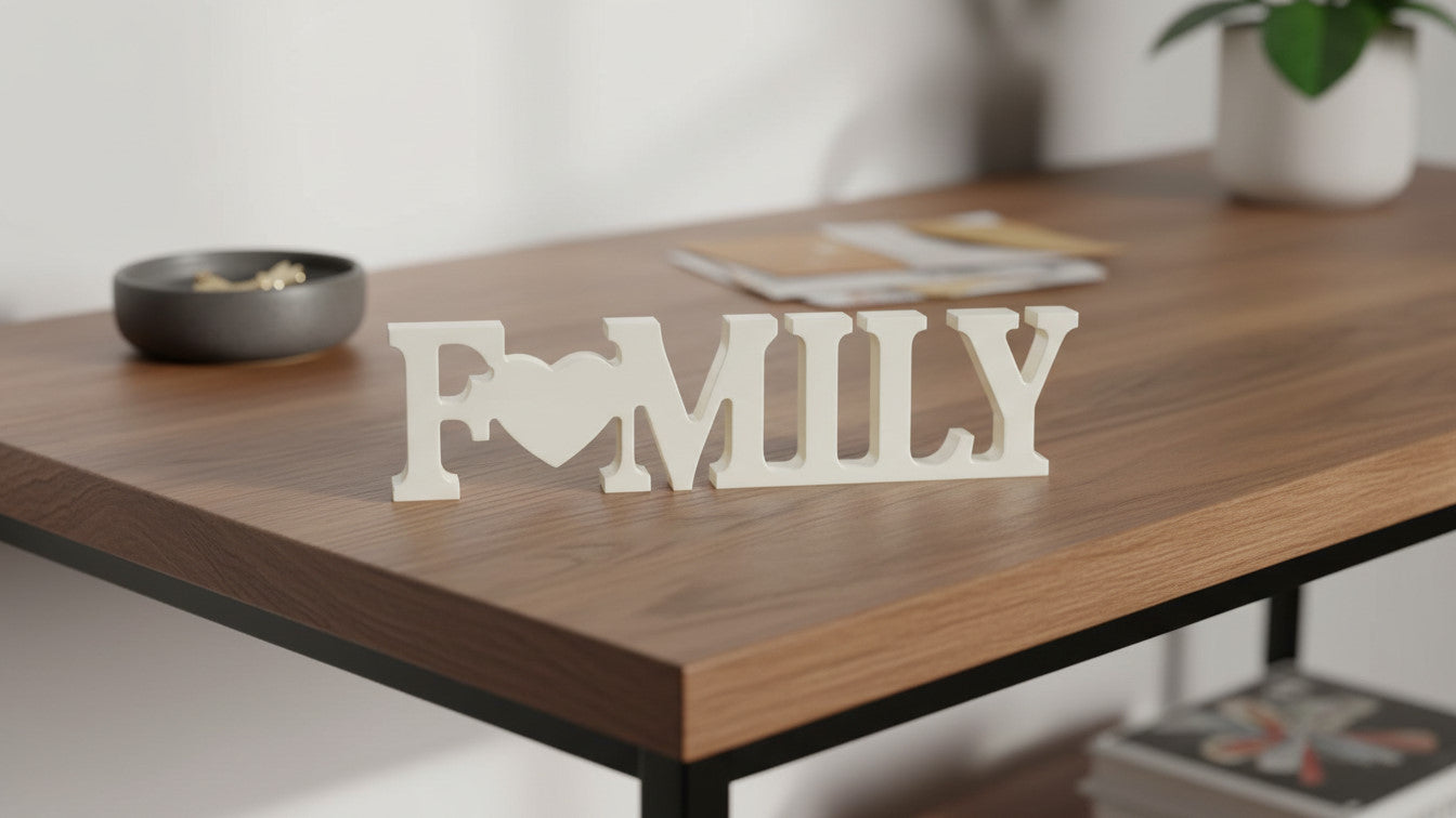 Family – Scritta Decorativa Artigianale in Resina