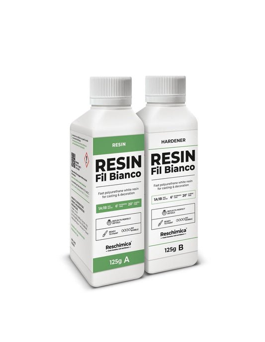 Reschimica - Fil Bianco - Resina Poliuretanica Bianca per modellismo 250g (125g A + 125g B)