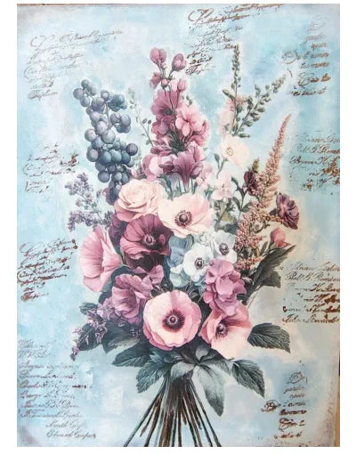 Canvas Shabby Flowers 40cm x 50cm