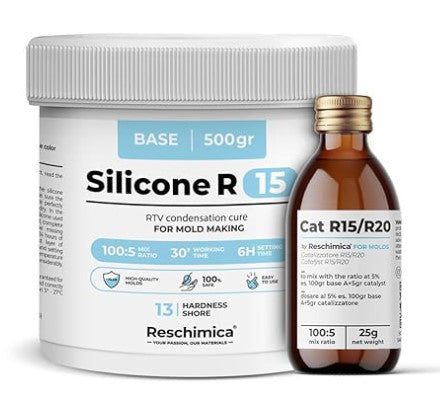 Reschimica - Gomma Siliconica Liquida Bicomponente R15 (500g)