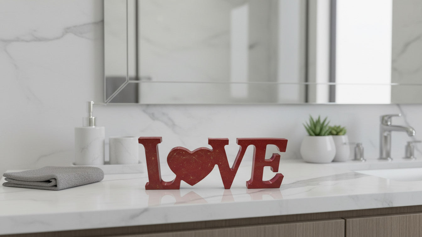 Love – Scritta Decorativa Artigianale in Resina