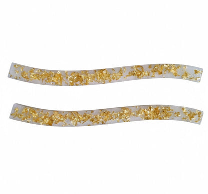 Coppia di Maniglie Gold Pearl - Artigianali in Resina Epossidica