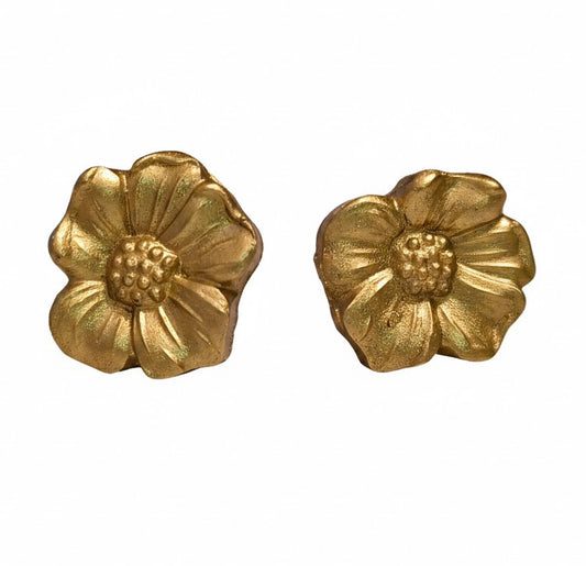 Coppia di Pomelli Blossom Bloom - Artigianali in Resina Poliuretanica, Dipinti a Mano