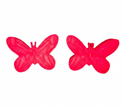 Coppia di Pomelli Butterfly - Artigianali in Resina Poliuretanica, Dipinti a Mano