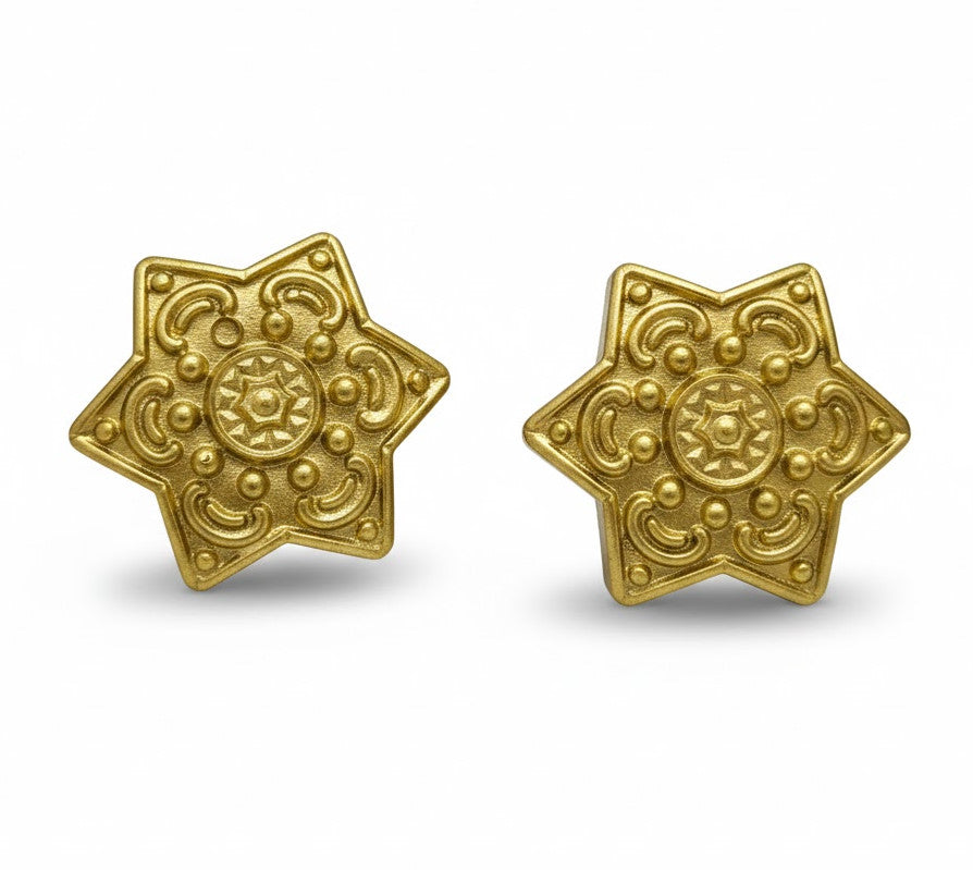 Coppia di Pomelli Sky Stars - Artigianali in Resina Poliuretanica, Dipinti a Mano