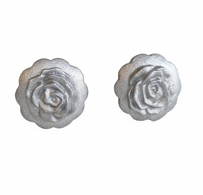 Coppia di Pomelli Summer Rose - Artigianali in Resina Poliuretanica, Dipinti a Mano