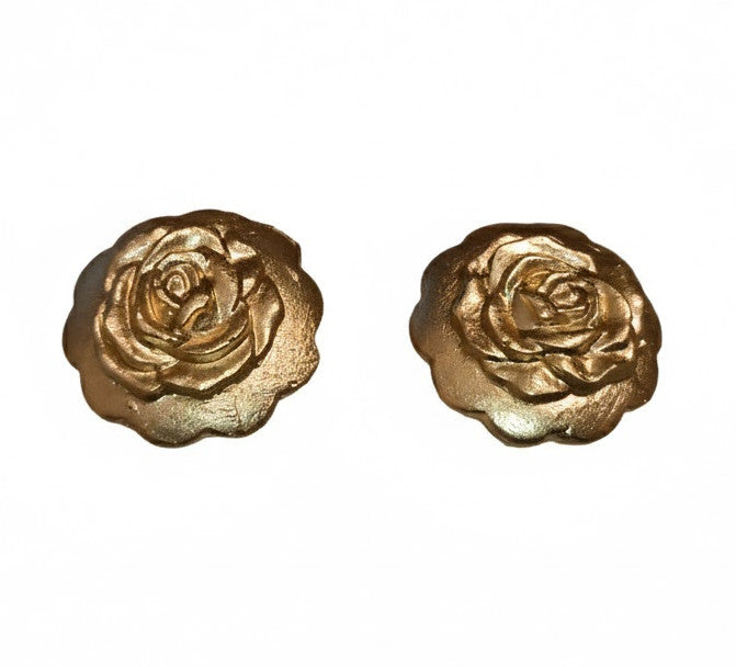 Coppia di Pomelli Summer Rose - Artigianali in Resina Poliuretanica, Dipinti a Mano