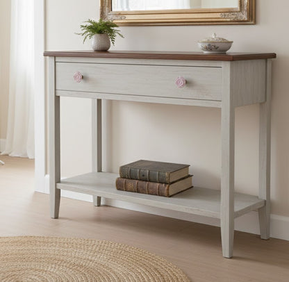 Coppia di Pomelli Vintage Rose - Artigianali in Resina Poliuretanica, Dipinti a Mano