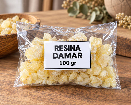 Resina Damar Naturale 100g – Resina in Granuli Giallo-Avorio per Vernici Finali e Restauro
