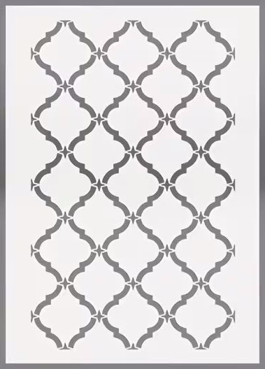 Arabesque Lattice Stencil - 21x29.7 cm